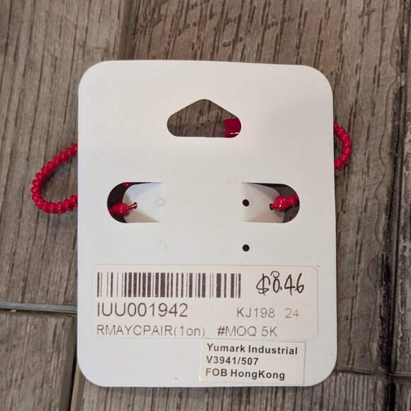 Claires, Red Heart Earrings, NEW - Picture 3 of 3